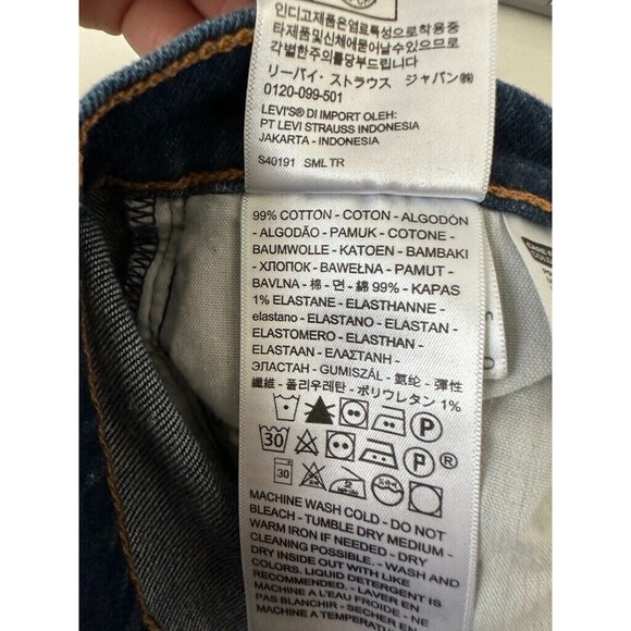 Levi's Wedgie Jeans Button Fly Medium Wash Blue High Rise Waist Size 25 - Picture 9 of 10